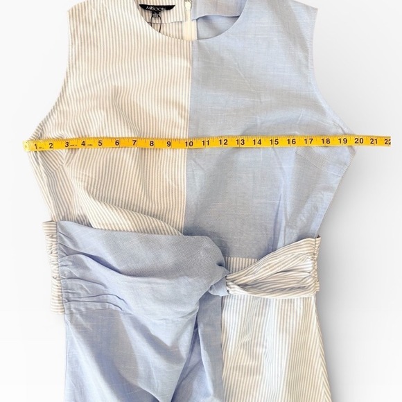 MISOOK Colorblock Striped Twist Front Sleeveless Midi Dress Resortwear Size L - Picture 6 of 10